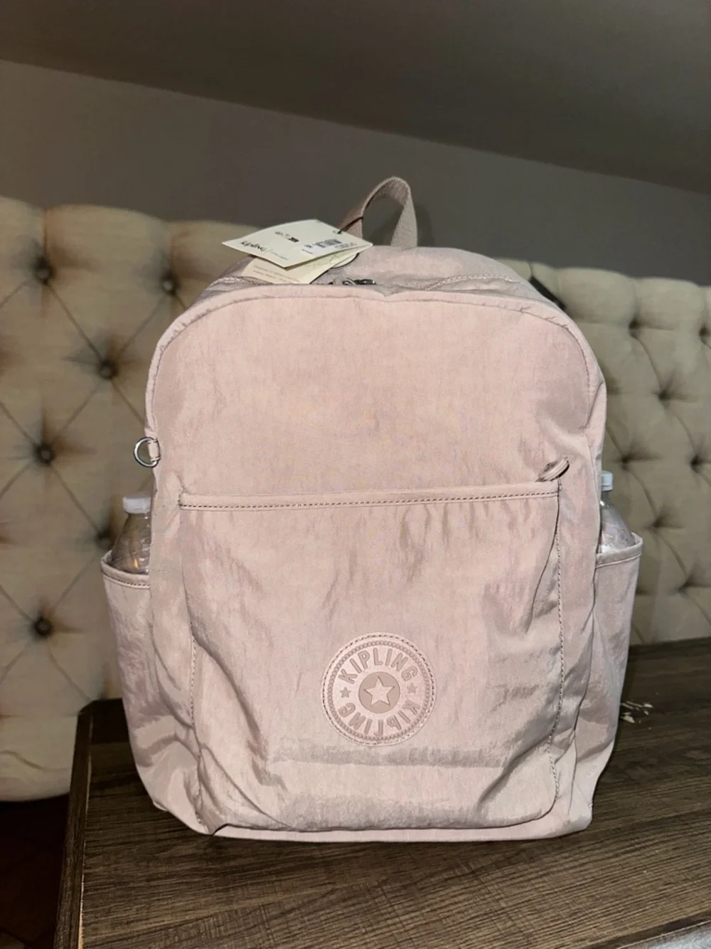 Kipling Light tan Backpack with Front Pocket